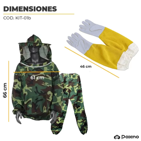 Kit-01 Traje con Guantes Largos - Imagen 5